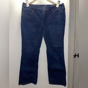 LOFT Dark Blue Straight Boot Cut Jeans